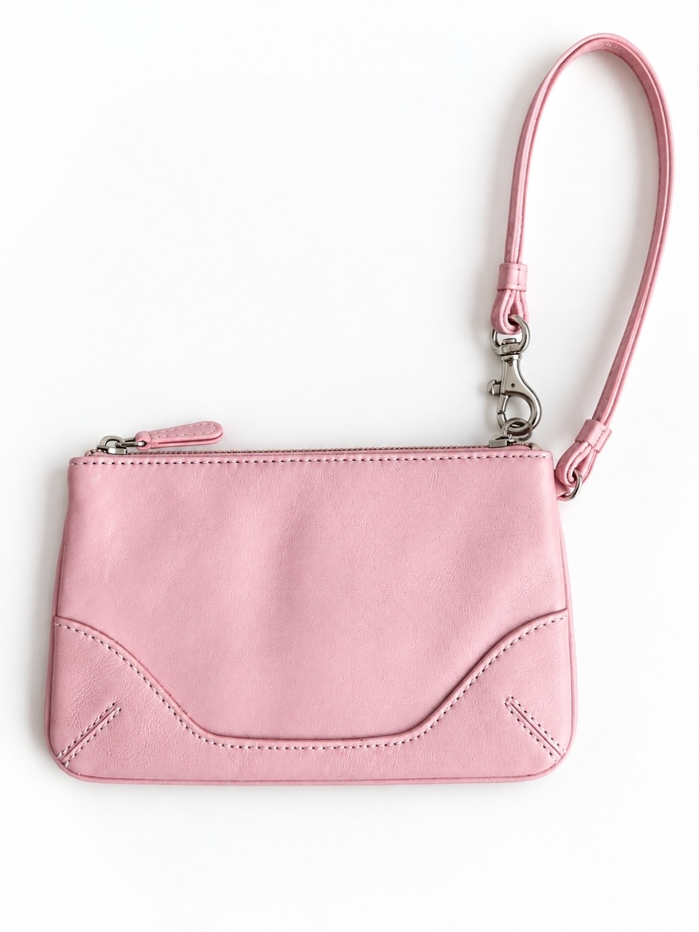 Coach Pink Leather Wristlet Clutch